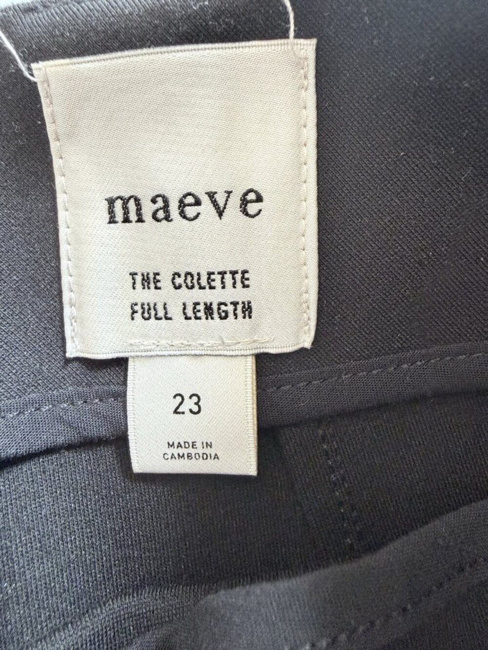 Anthropologie Colette Full-Length Embroidered Pocket Pants Maeve Black Womens 23 - Picture 7 of 12